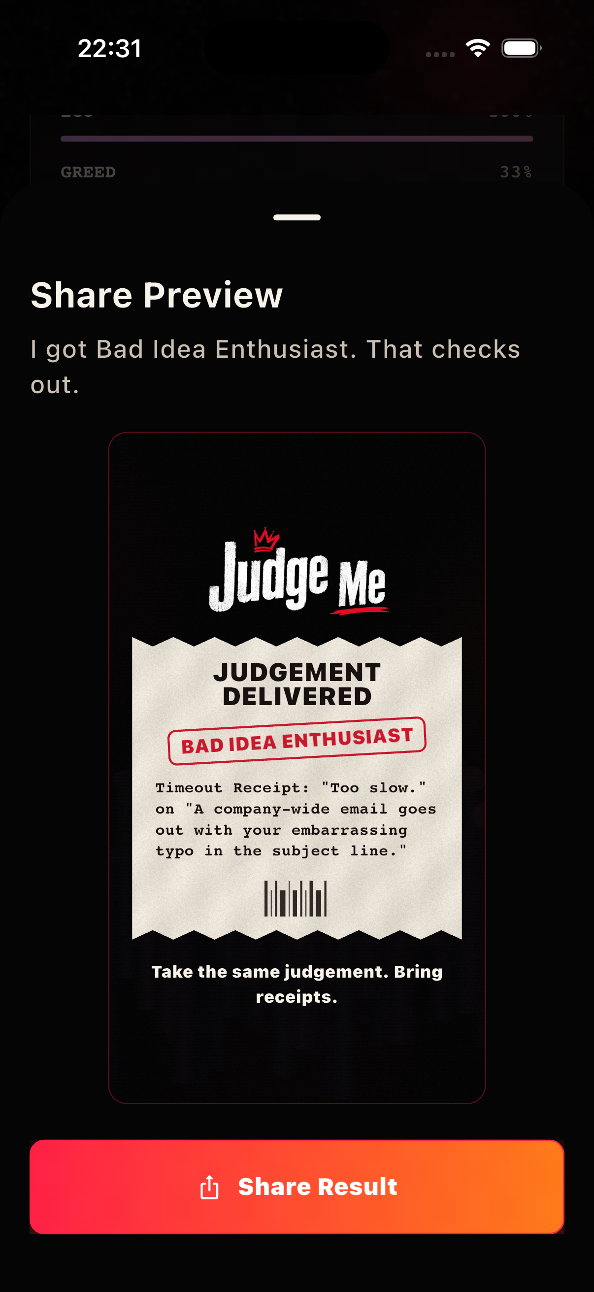 Placeholder screenshot showing a Judge Me result